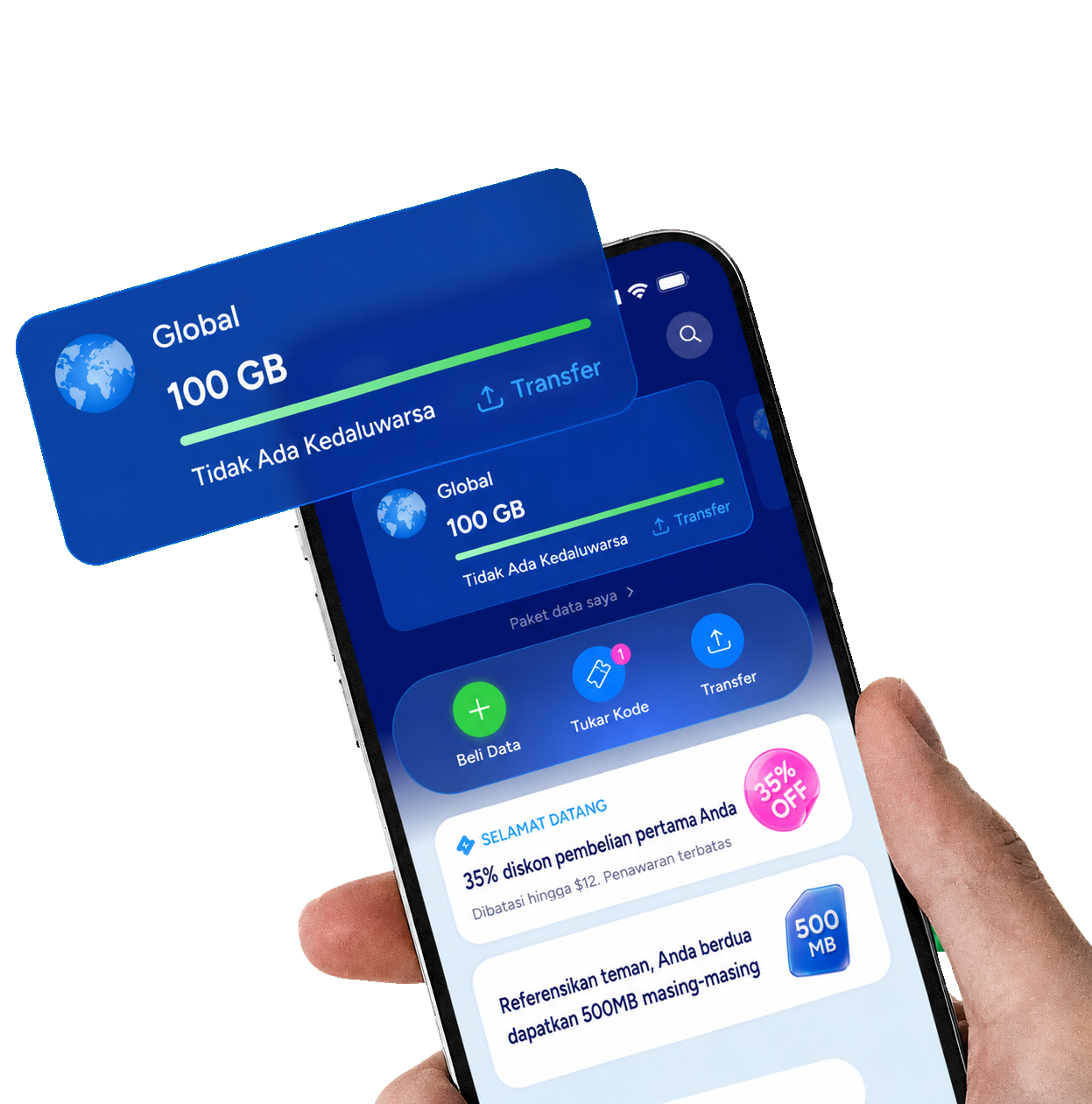 Eskimo eSIM app showing data plans and promotions